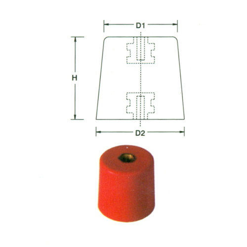 Conical Without Collar - Pvc & Brass, 1.5kv Thickness, Red Insulator, Dimensionally Accurate, Longer Service Life, Excellent Performance