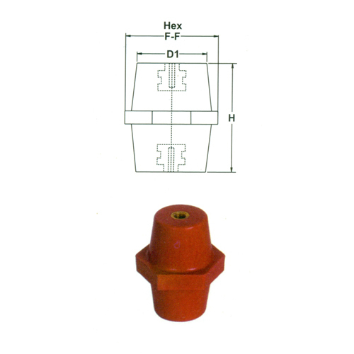 Hexagonal Electrical Insulators - PVC & Brass, 25-55mm Dimensions | Suitable for Circuit Boards, 1.5kV Thickness
