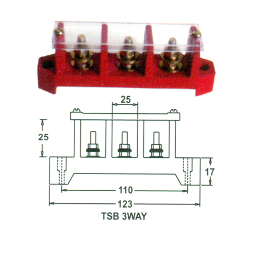 Bolted Connector Phase Connector - Copper Rust Resistant Material, M6x25 Bolt Size, Thickness 1-6mm | Designed for Industrial Socket Applications