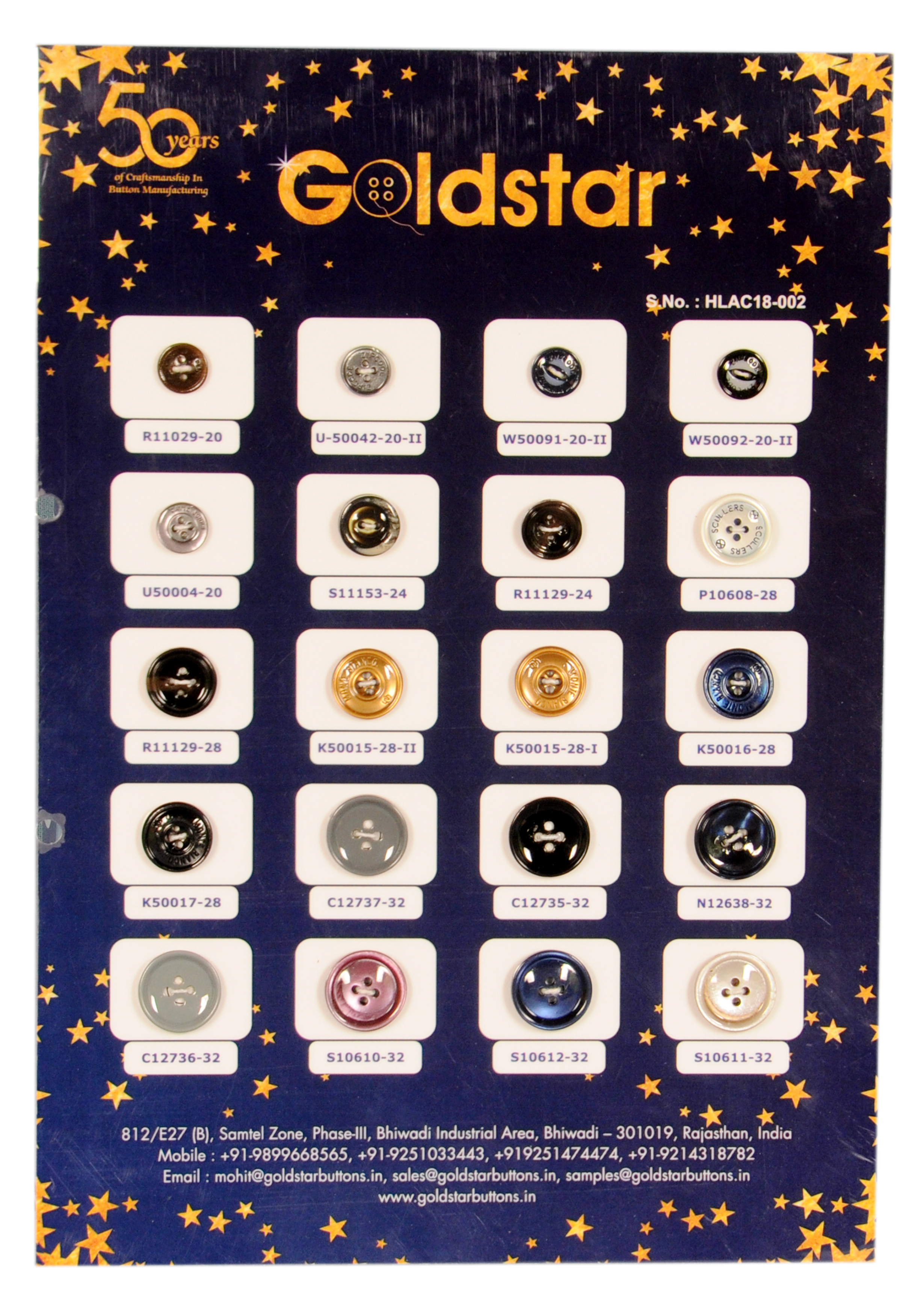 Polyester Buttons ( Lacquer) - Color: Multi Colours