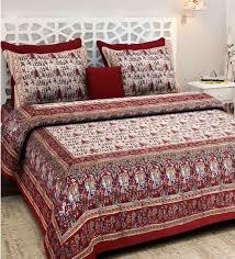 Multi Colour Hand Block Print Bed Sheet