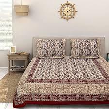 Multi Colour Hand Block Print Bed Sheet