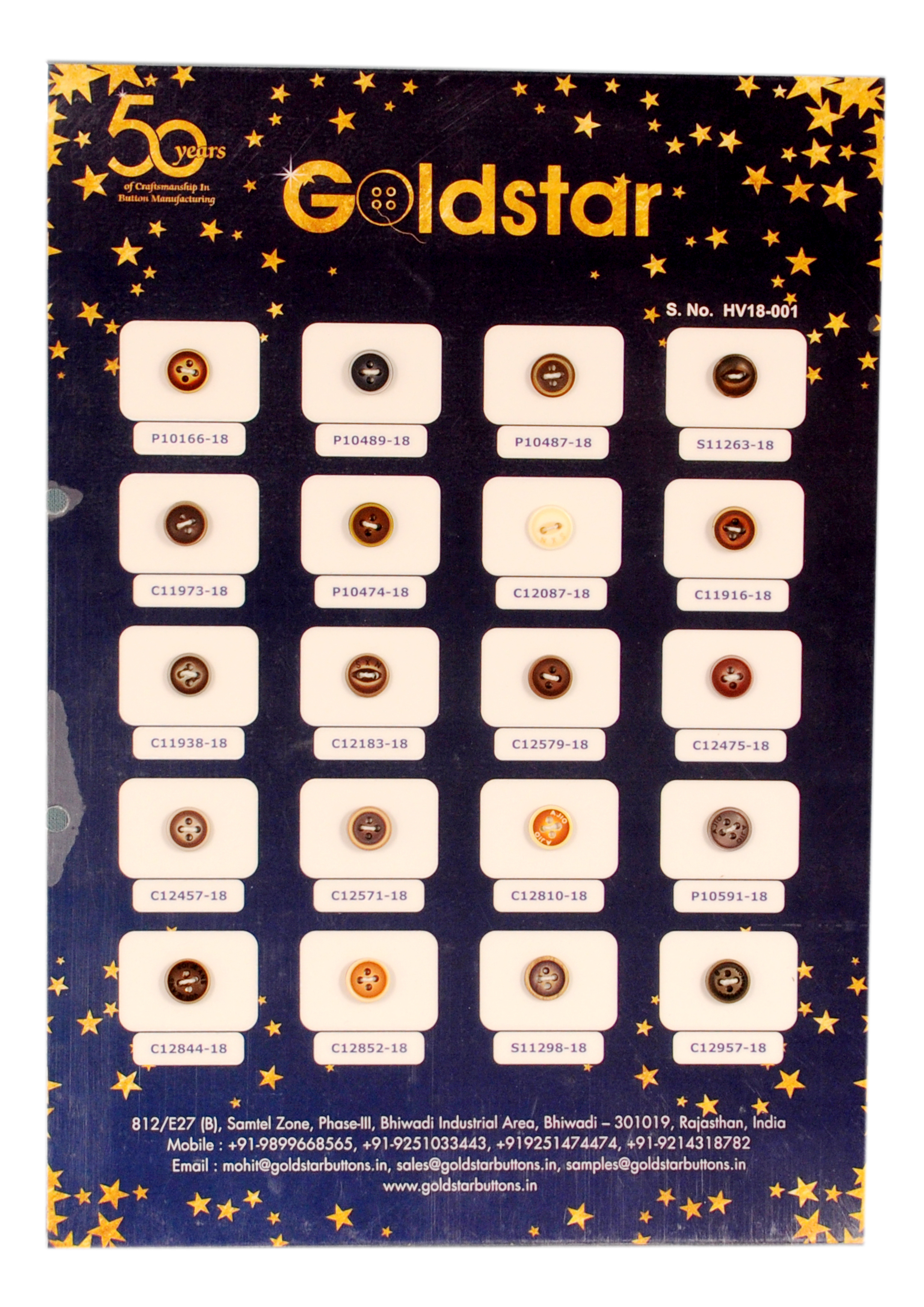 Polyester Buttons - Customized Size, Multi-color, Round Shape, 4 Holes Design | Durable Plastic Material