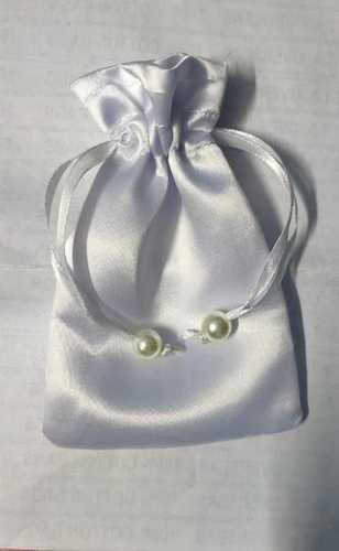 Natural Satin Drawstring Bags