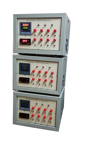 Programmable Multi Point AC Power Source - Stainless Steel, 5-10 Kilograms, Grey and Cream | 110-440 Volt Voltage Range for LED Lamp Testing, Timing and Ageing Analysis