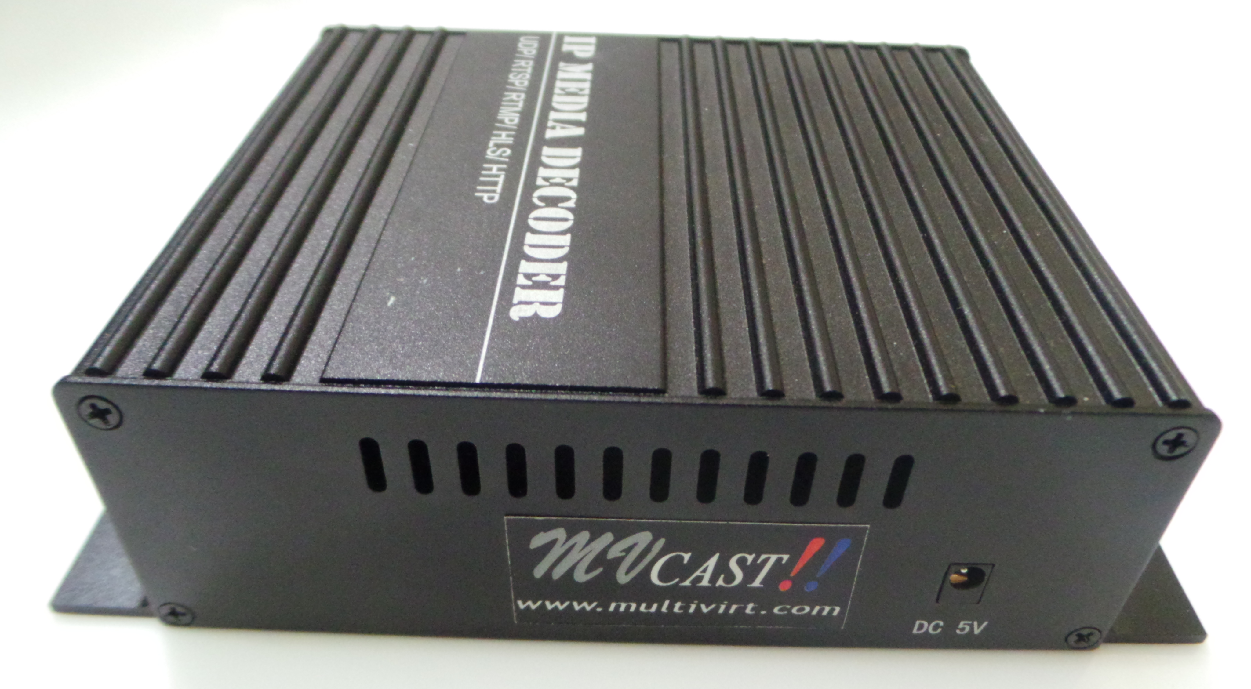 Hdmi & Vga Output Video Decoder - Aluminum, 100mm X 118mm X 40mm | 1920x1080 Resolution, Aac/mp3 Audio, 2a Power Output, Multi-screen Support