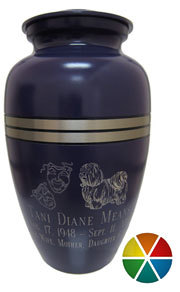 Silver Argento Bronze Cremation Urn