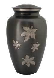 Indigo Cremation Urn - 10.3x8 Inches, Polished Brass Metal, Religious Theme