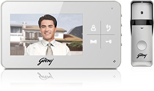 White Godrej Video Door Phone
