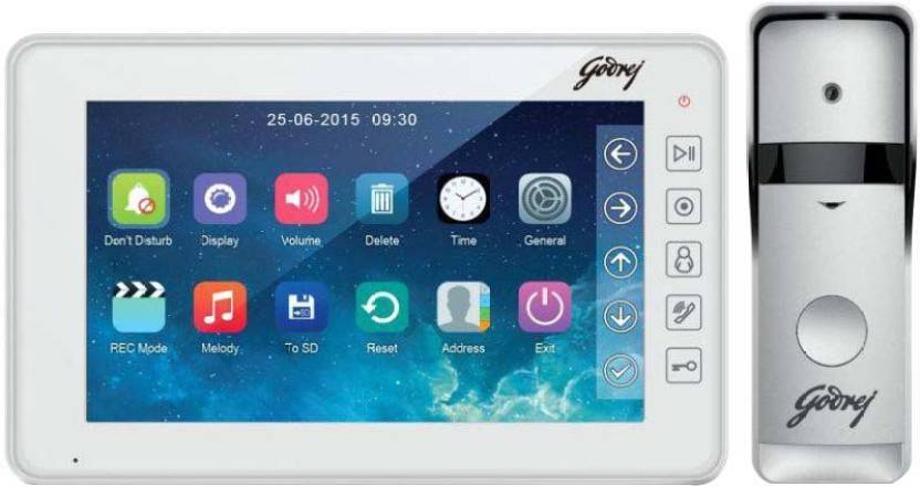 White Godrej Video Door Phone