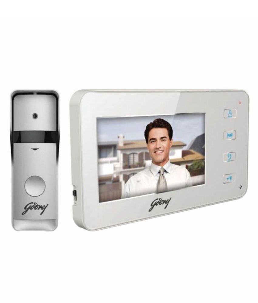 White Godrej Video Door Phone