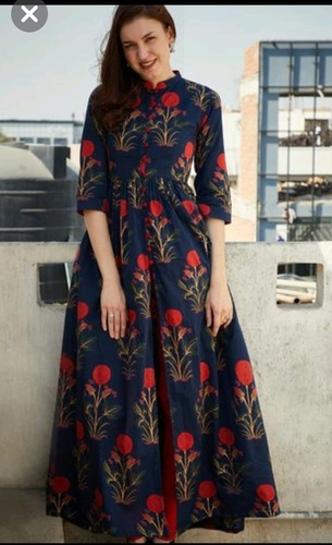 Dark Blue Ladies Evening Gown