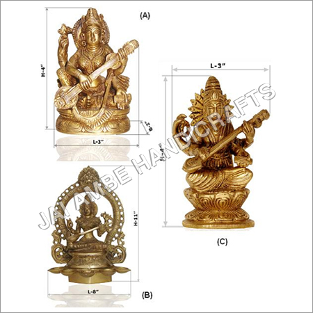 Brass Saraswati Statue