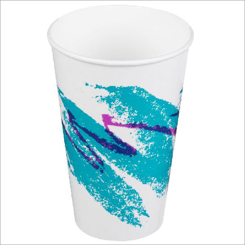 White And Blue Cold Drink Paper Cup