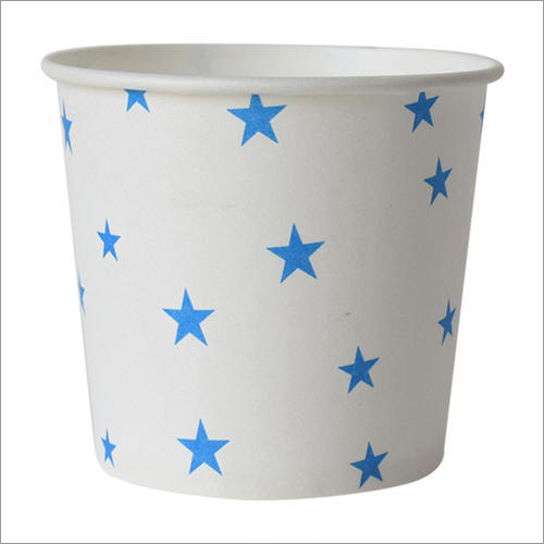 White And Blue Paper Cup