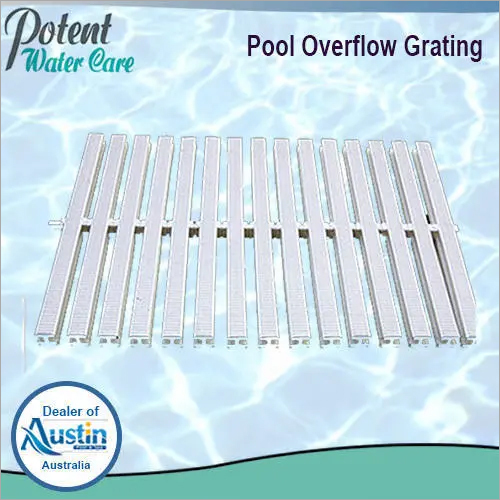 व्हाइट स्विमिंग पूल ओवरफ्लो ग्रेटिंग