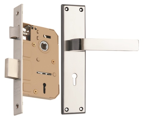 Black Silver Zinc Mortice Key Lock Set