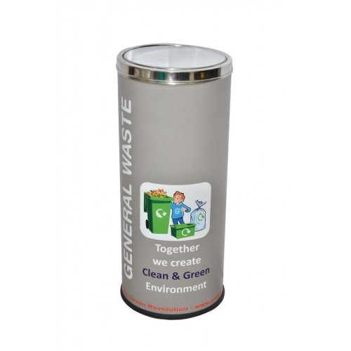 61L Colored Stainless Steel Garbage Bin - 61 Liters Capacity | Safe Storage for General Waste, Glass, Food Waste, Metals, and Plastics