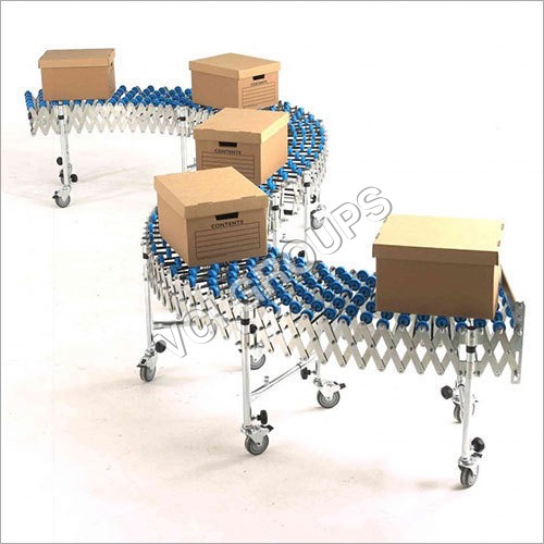 Flexible Roller Conveyor - Durable Steel Framework, Adjustable Length, Efficient Load-Bearing Capacity