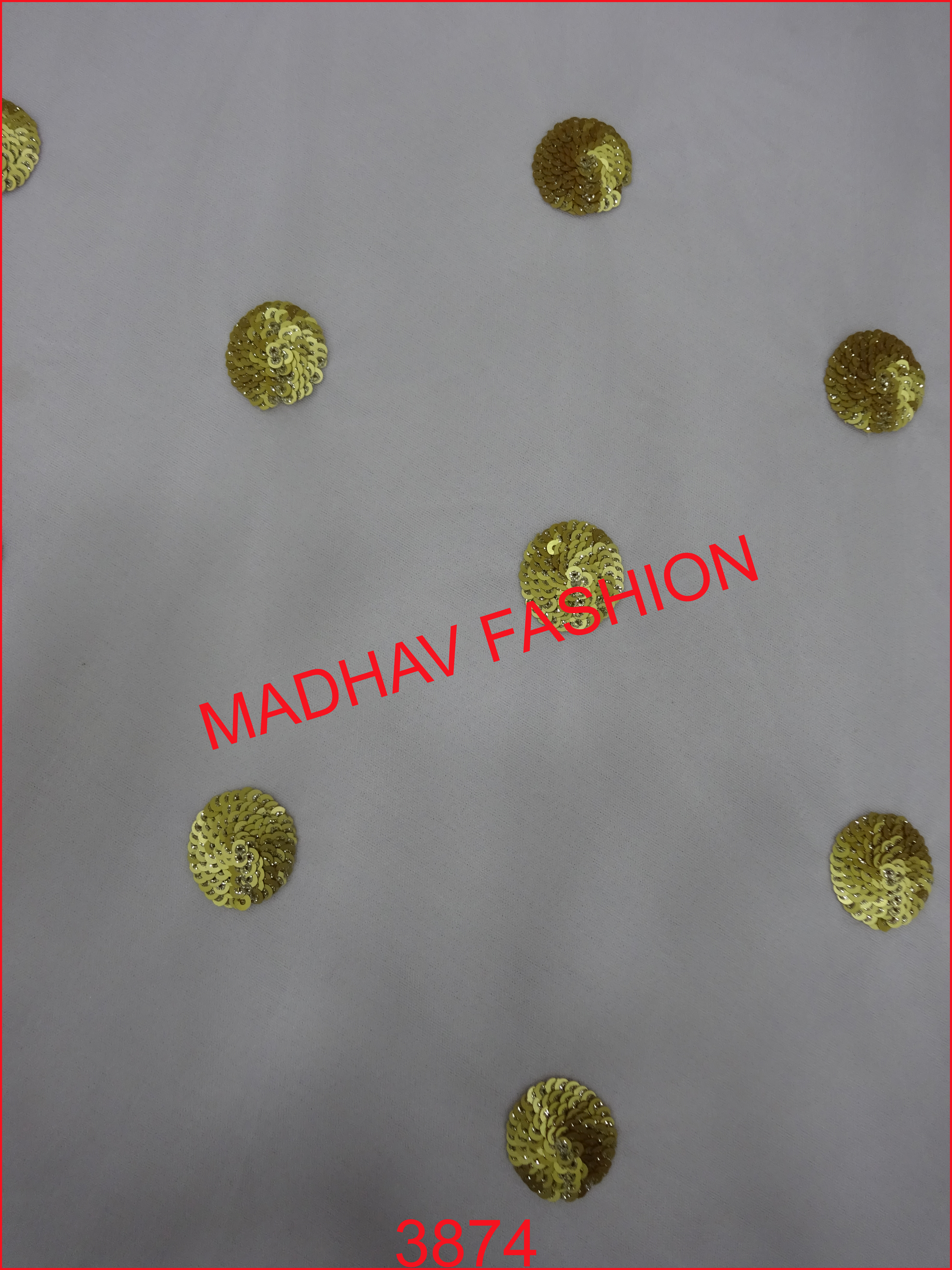Sequin Work - Georgette, 44 Meter Width | Light Weight, Embroidered, Suitable For Saree, Blouse, Lehenga, Choli, Dupatta