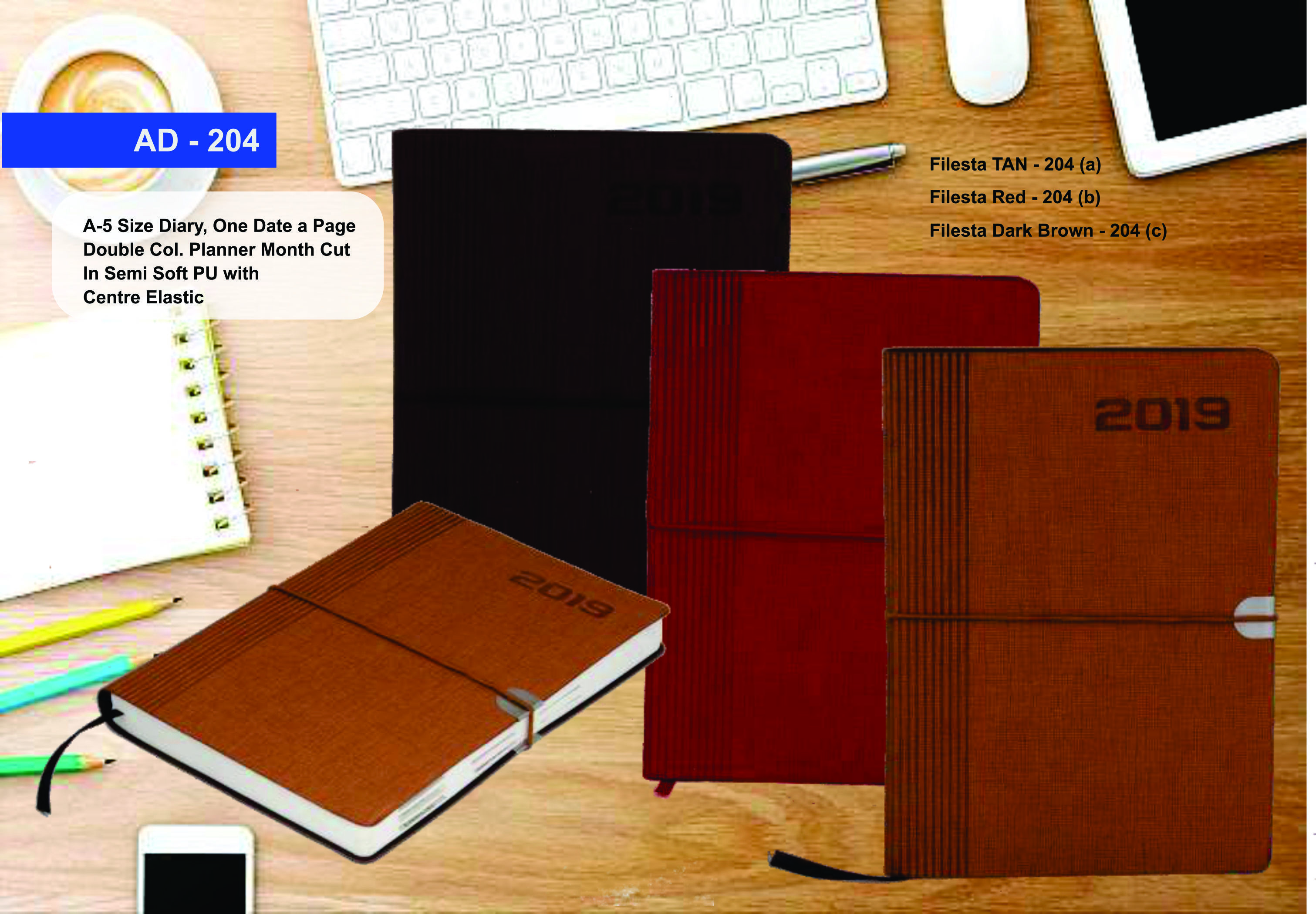 Leather A5 Diary 2019