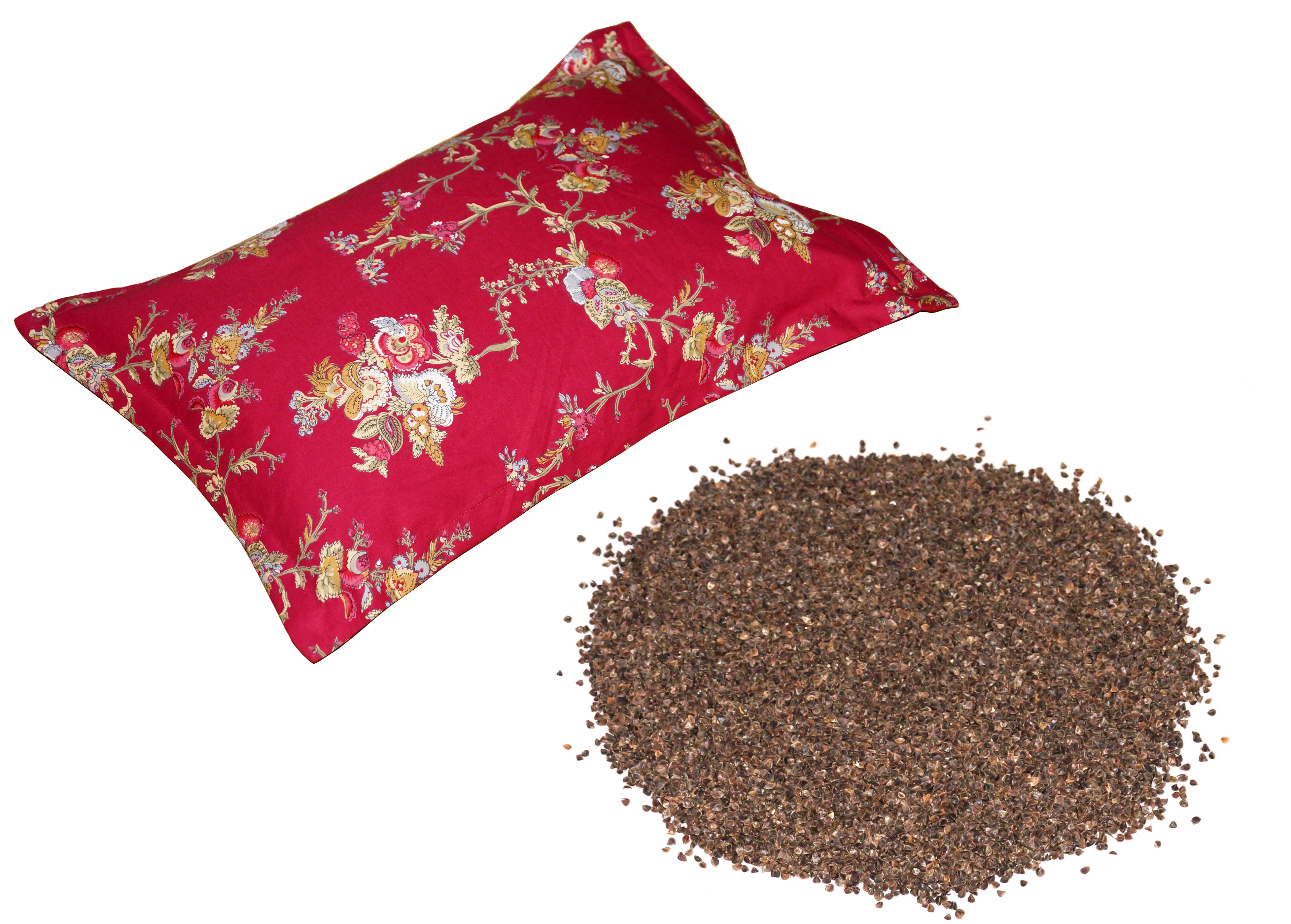 Pink Buck Wheat Hull Pillow
