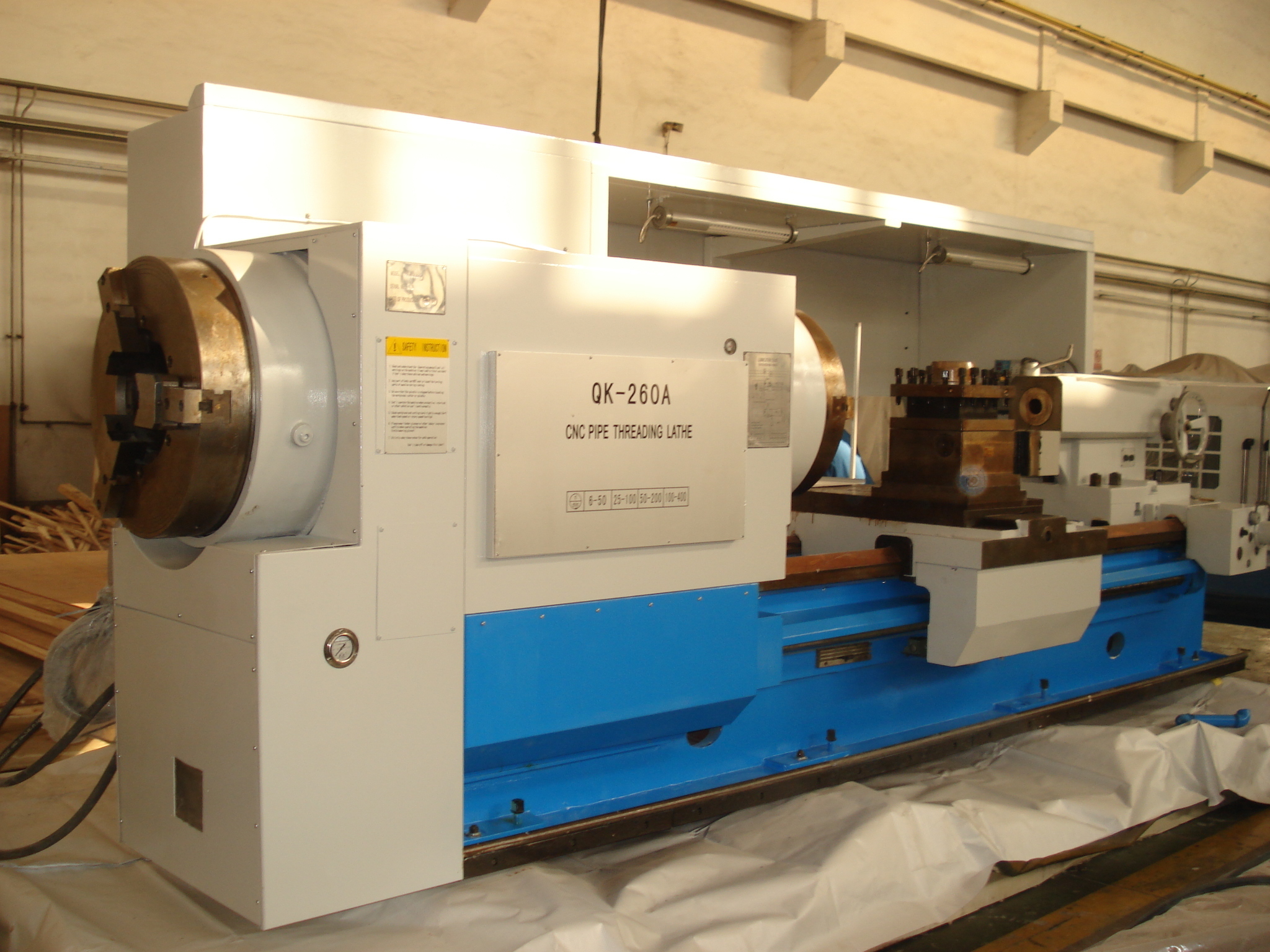 Automatic Qk1212 Spindle Bore 130mm Cnc Pipe Threading Lathe Machine For Metal Cutting