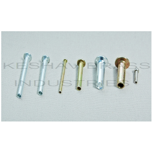 Semi Tubular Rivets - Brass, 1-5 cm Size | Round Head, Polished Surface, Corrosion Resistant, Precision Fastening