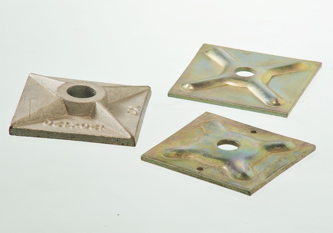 Scaffolding Waller Plate - Electric Galvanized Steel, 4-10 Mm Thickness, Available In Black, Silver, Yellow Colors | Durable Support For Scaffolding Structures