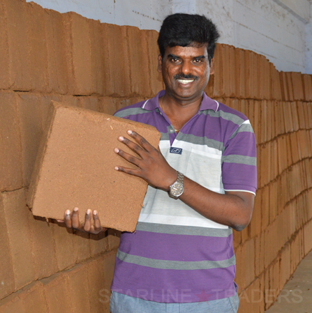 Dark Brown Coco Peat 5 Kg Blocks