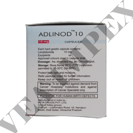 Adlinod 10 Mg (Lenalidomide Capsules) - Drug Type: General Medicines