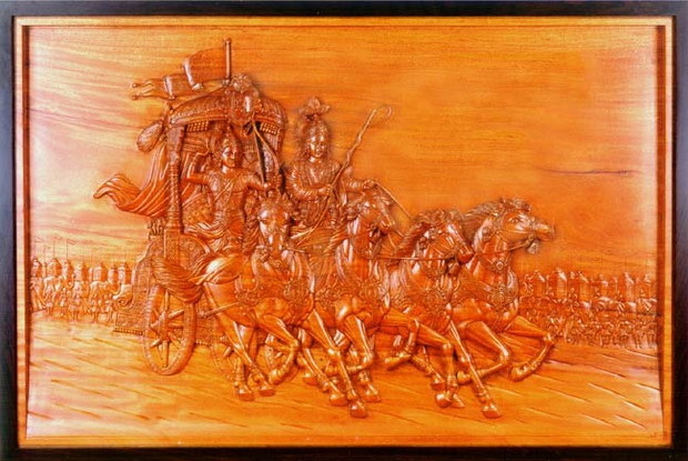 Polished Wooden Craving Frame