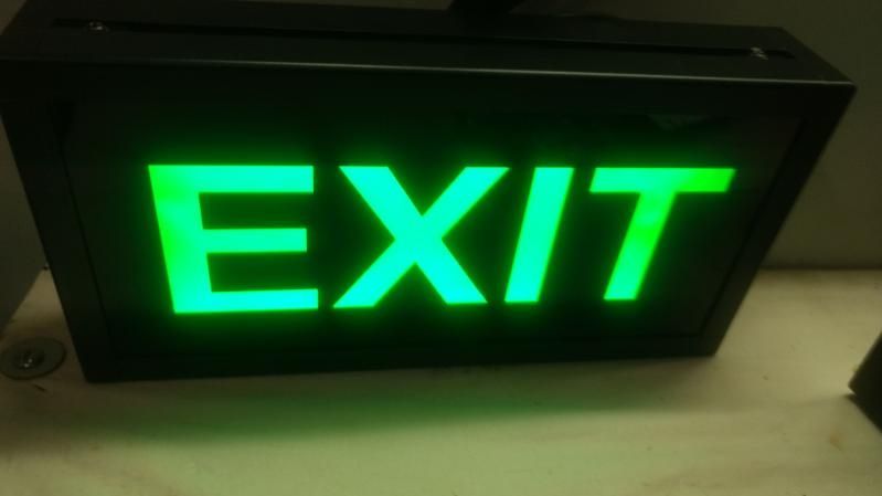 Led Exit Sign Board Application: Shopping Malls Office Metro & Hospital