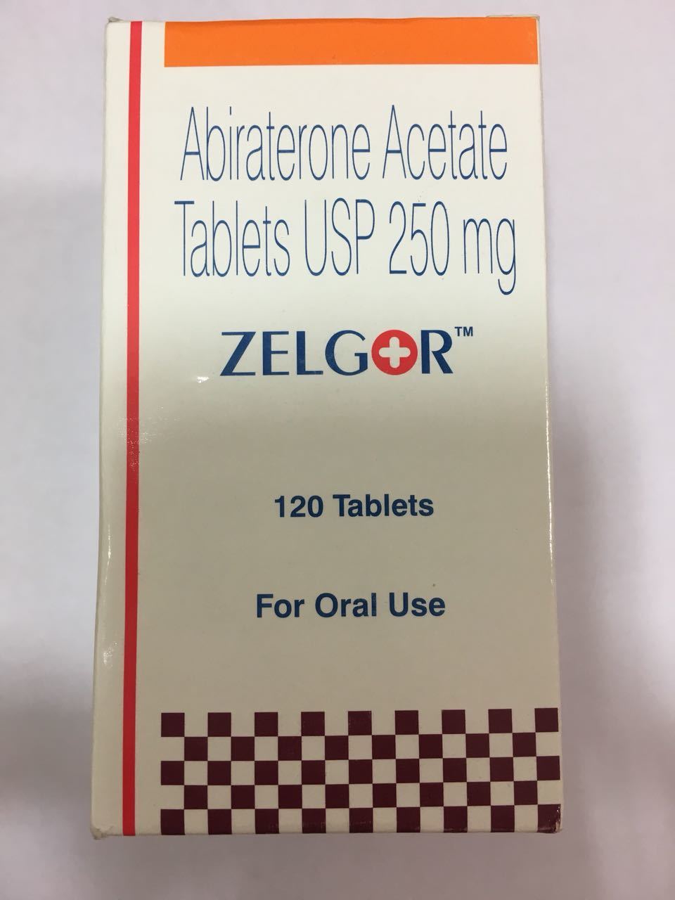 Zelgor - Abiraterone Acetate 250mg, Anti-cancer Tablets For Prostate Cancer Treatment, Prescription Only, 120 Tablets Per Bottle