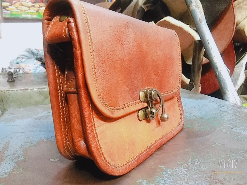 Peach Handmade Leather Bag