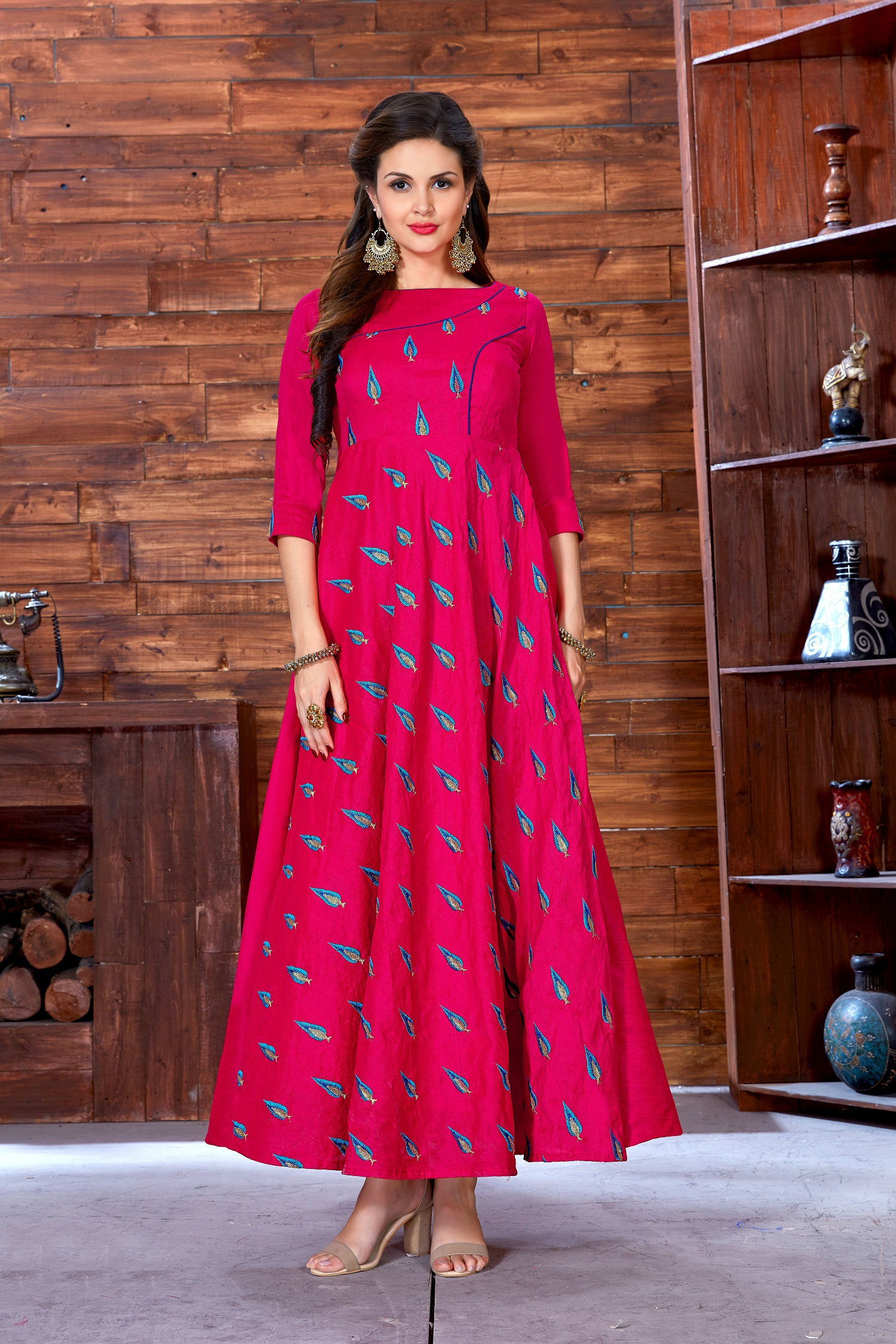 As Per Image Silk Gown