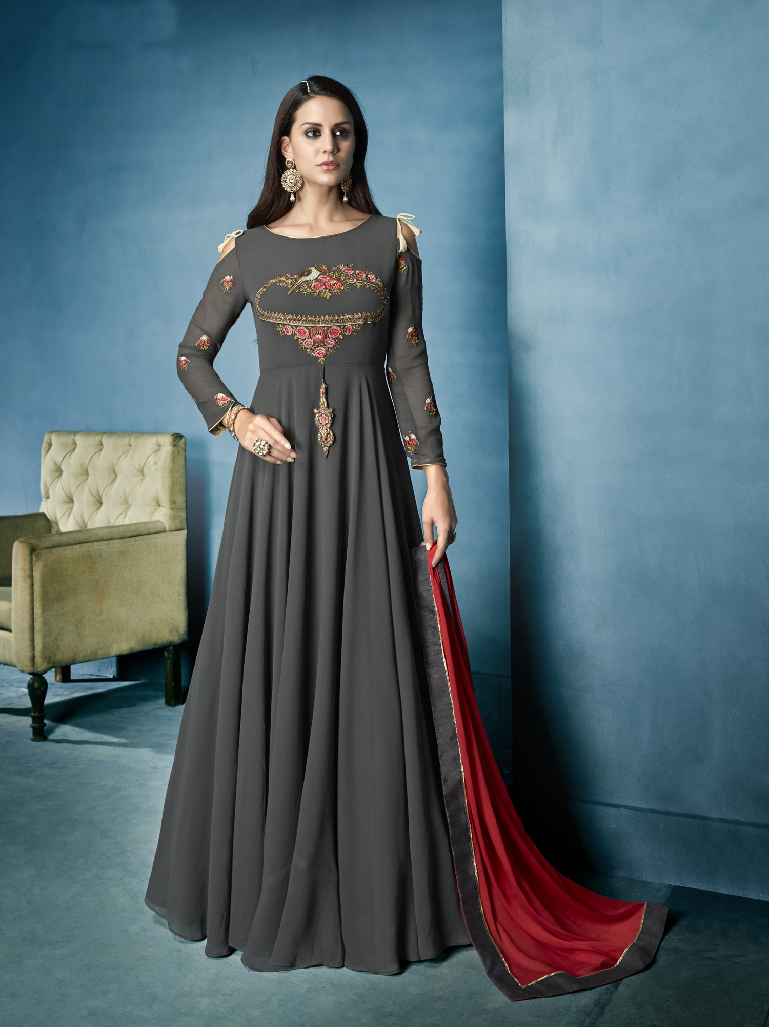 As Per Image Anarkali Georgette Suits