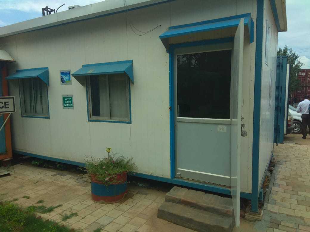 Office Container Cabin - Mild Steel, 5-10 Mm Thickness, White Color | Modish Design, Puf Insulation, Electrical Fittings, Lockable Door, Dust Proof Finish