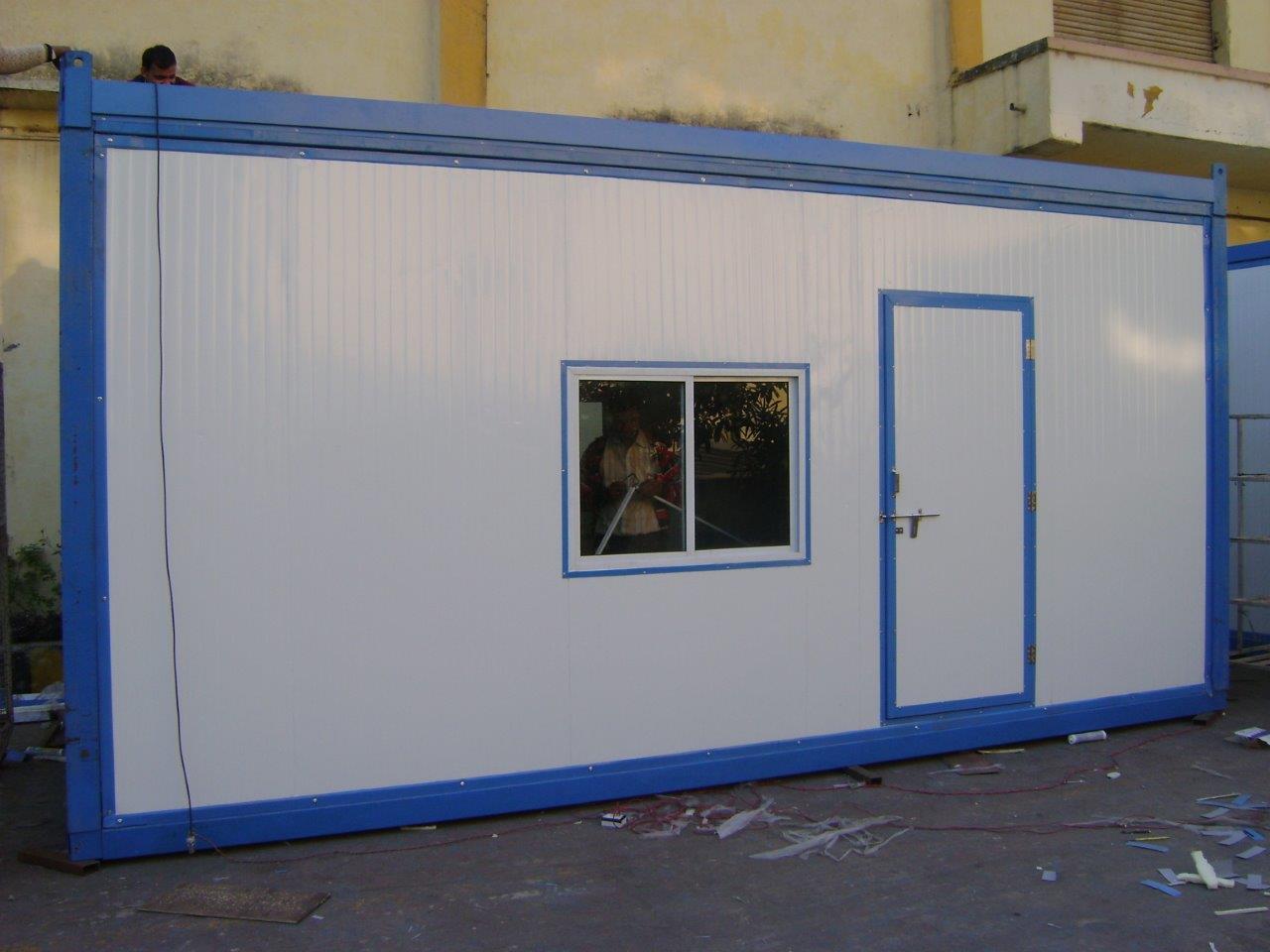 Office Container Cabin - Mild Steel, 5-10 Mm Thickness, White Color | Modish Design, Puf Insulation, Electrical Fittings, Lockable Door, Dust Proof Finish