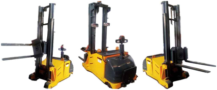 Counter Balance Stacker - Winch Stacker, Load Rated Tables, Chain & Cable Link, Dual Pump, Controllable Handle, Safety Guard