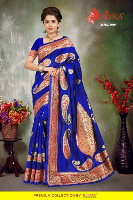 Multi Colour Pure Silk Saree