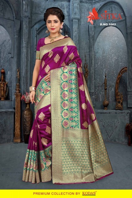 Multi Colour Pure Silk Saree