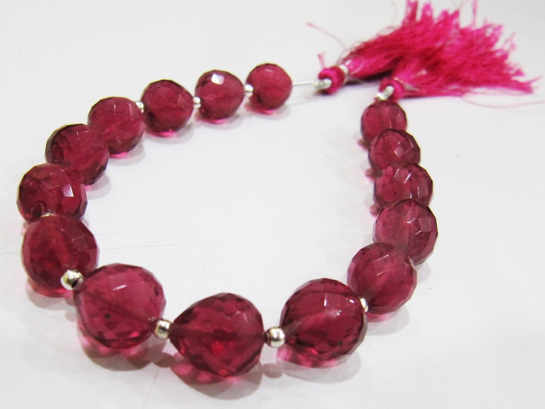 Red Aaa Quality Rubellite Pink Quartz Heart Shape Faceted