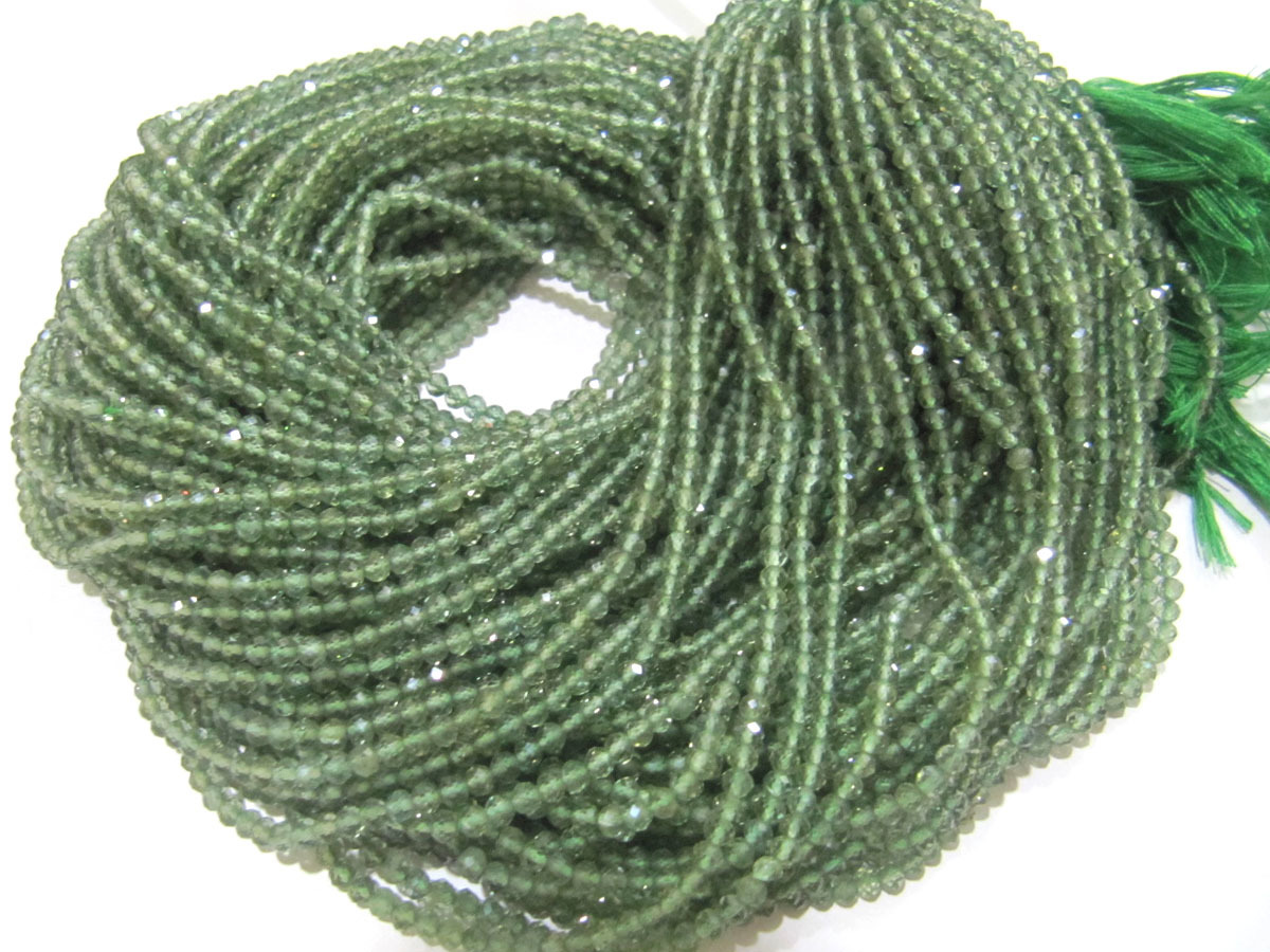 Stone Aaa Quality Green Apatite Gemstone Round Faceted Beads