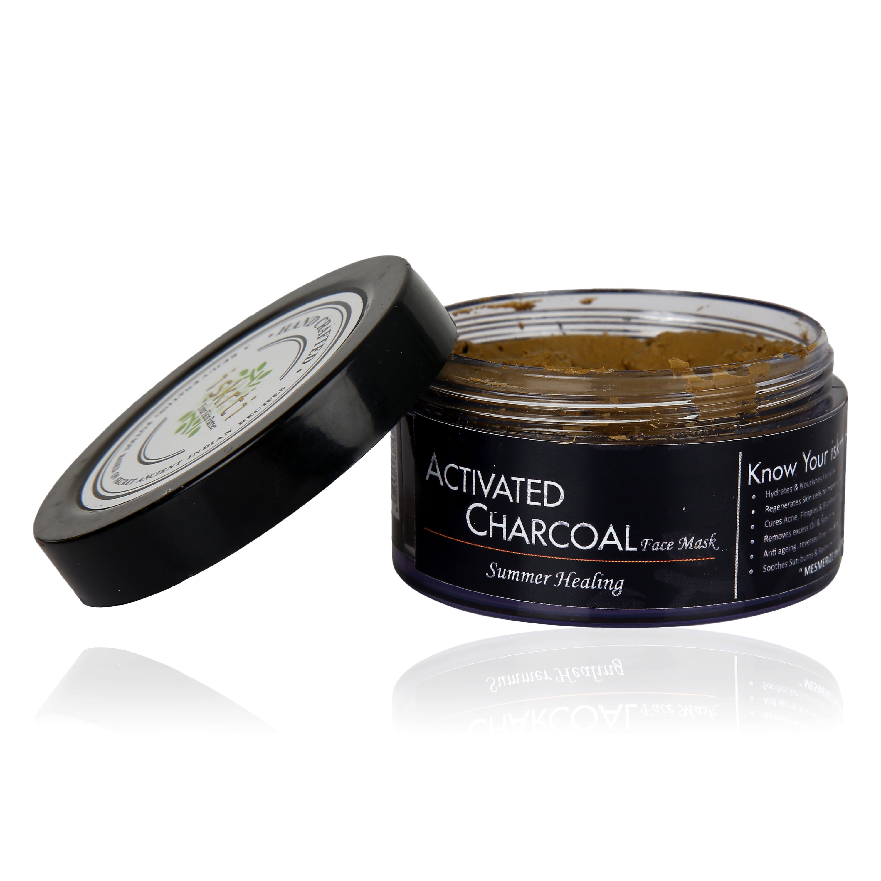 Face Mask Charcoal - Greyish Black | Hydrates & Nourishes, Regenerates Skin Cells, Cures Acne, Detoxifies & Unclogs Pores, Fades Scars & Blemishes