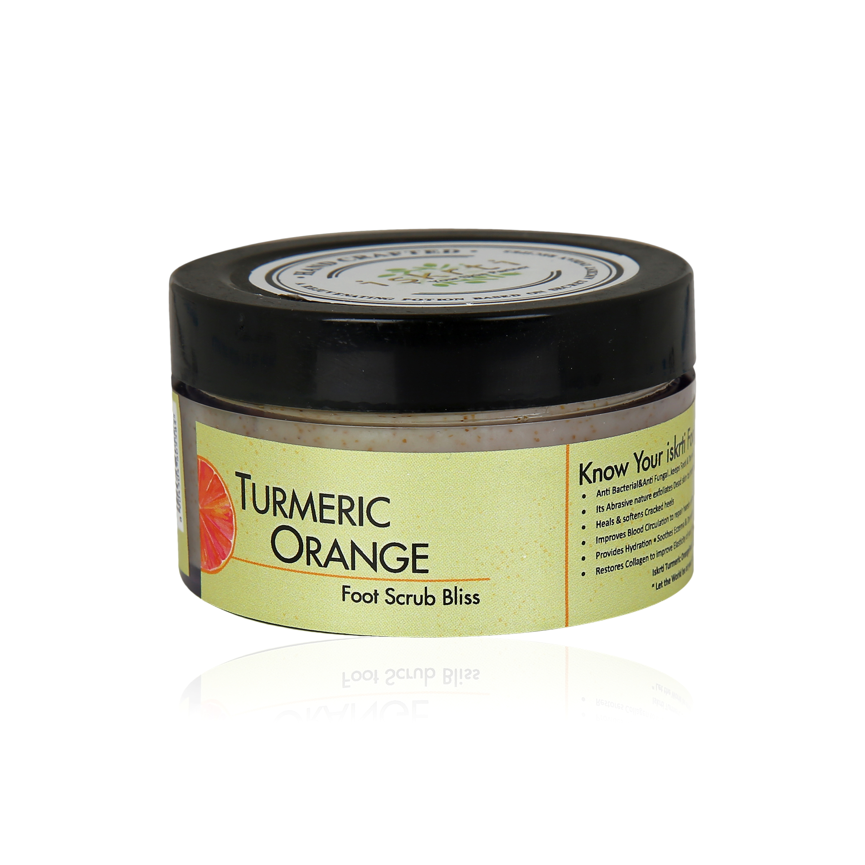 Foot Scrub - Herbal Cream, Light Yellow | Anti-bacterial & Anti-fungal, Exfoliates Dead Skin, Soothes Eczema, Improves Elasticity