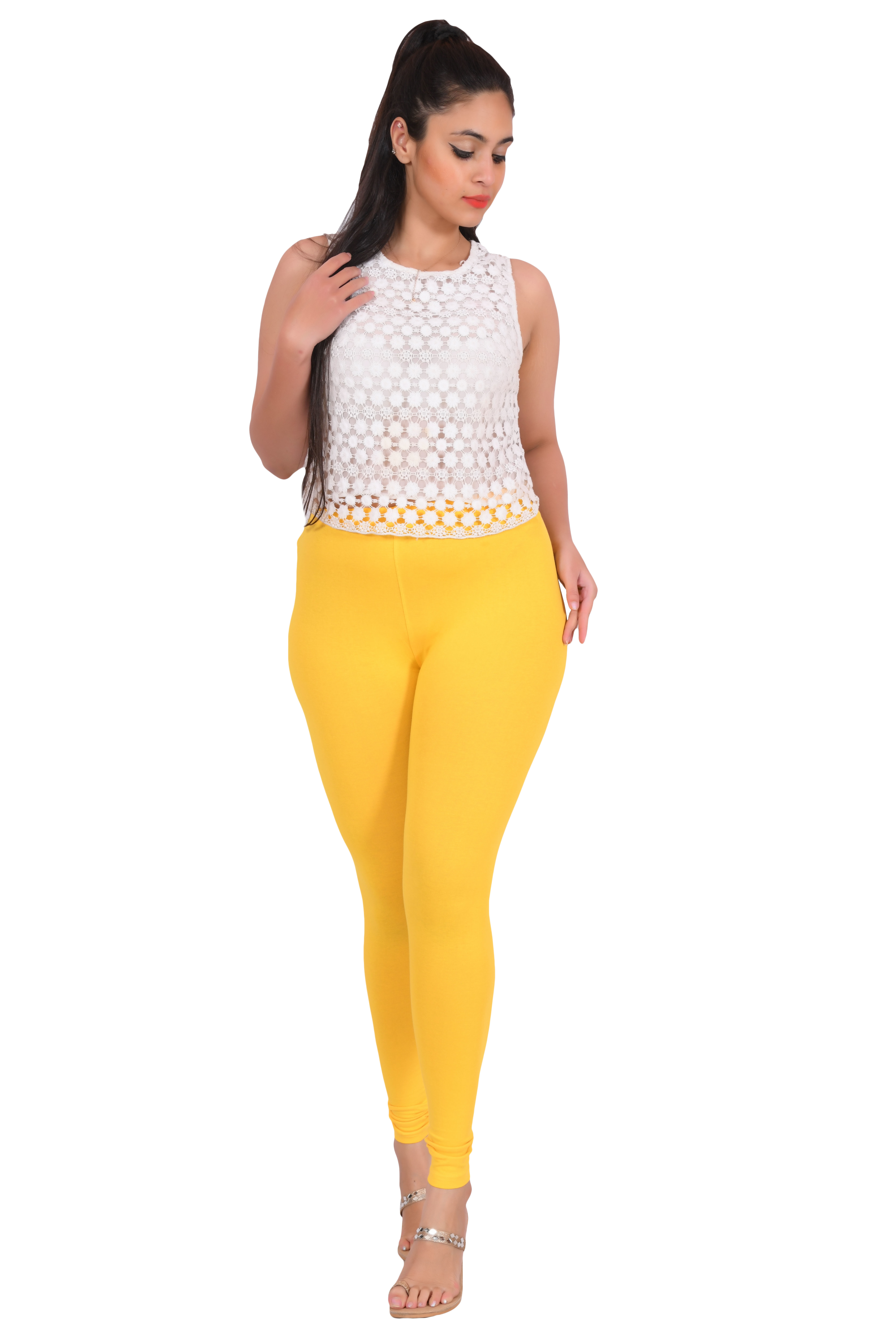 Lycra Bio Wash Leggings - Soft Cotton Fabric, Multi-color Options | Breathable, Non-toxic, Washable, Perfect For Modern Ethnic Look