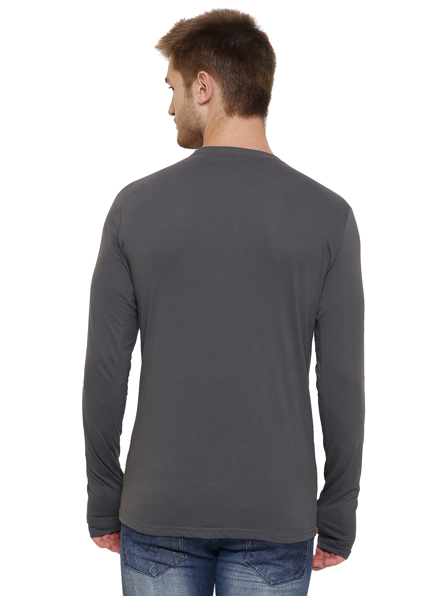 Charcoal/grey Men's Thumbole Charcoal T-shirt