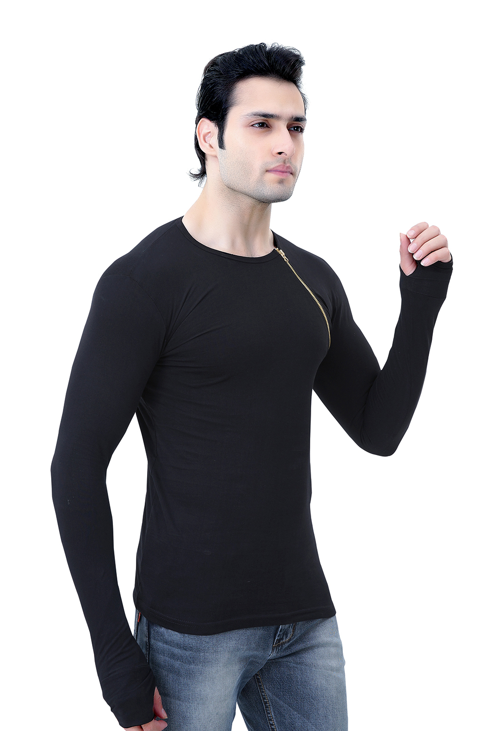 Black Men's Full Sleeve T-shirts