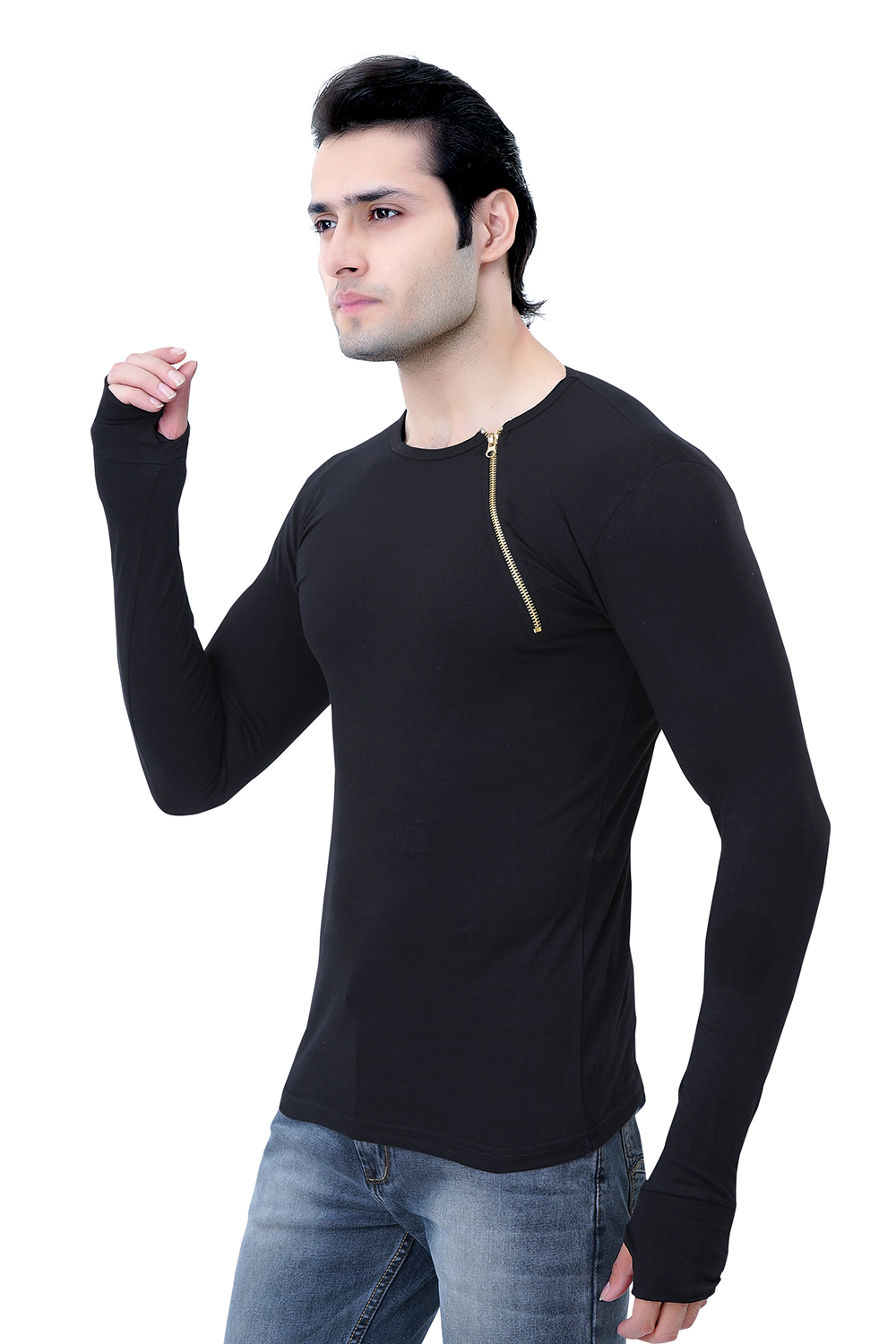 Black Men's Full Sleeve T-shirts
